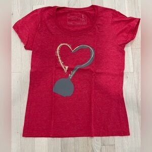 Finding Neverland Broadway Musical Women's Hook T-Shirt Size M Dark Pink NWOT